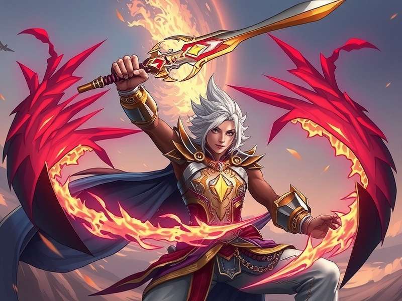 Cyclone Vanquisher main character wielding divine weapons